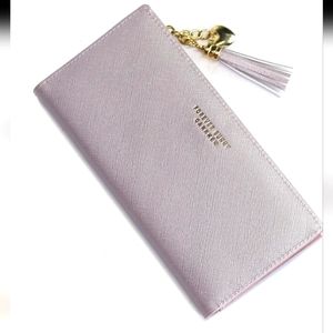 forever sunny carrken  Slim Wallet Long Tassel Zipper Clutch Bag Card Wallet